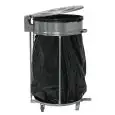 Ouverture du pied porte-sac en acier inoxydable - Dimensions cm ø 45 x 85h