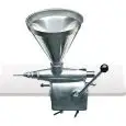 REMPLISSEUSE MANUEL - Mod DOSIEMME - Piston en acier inox - Capacité trèmie  lt. 7 - Dose de 1 à 60 grammes - Dimensions cm L 37 X P 38 X H 52 - Norme CE
