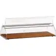 VITRINE NEUTRE POUR BRIOCHES - MOD. VL - Niveau en bois - Coupole en plexiglas transparent - Portes avec ovérture sur les deux côtes