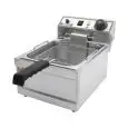 FRITEUSE ÉLECTRIQUE DE COMPTOIR - Mod. FB 6 - Capacité cuve Lt. 6 d' huile - Puissance kW 3 - Alimentation monophasé - Dim.29,5 x 43 x h 29 cm - Norme CE