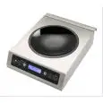 PLAQUE À INDUCTION WOK - Mod. INDW 350 K - Plaque en vitrocéramique - Écran à LED - Surface inductive 140 mm ÷ 220 mm - Puissance kW 3,5 - Alimentation monophasé - Dim.34 x 44 xh 11,5 cm - Norme CE