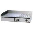PLANCHA ÉLECTRIQUE DE COMPTOIR - Mod. GHN 75RL - Superficie 2/3 smooth e 1/3 rigato - Plan de cuisson 72,5x40 cm - Puissance kW 4,4 - Alimentation monophasé - Dim.73,5 x 53 x h 24,5 cm - Norme CE