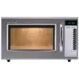 FOUR À MICRO-ONDES EN ACIER INOXYDABLE avec commandes numériques - Mod. R21AT - Plaque céramique fixe - Fonction de dégivrage rapide - Capacité de la chambre de cuisson lt. 28 - Puissance W 1000 - Alimentation 230V monophasé - Norme CE
