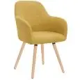 Poltrona - couleur senape - Structure en métal verni, pieds en bois, scocca imbottita, rivestimento en tessuto o ecopelle - Modèle 1335-W58-SE