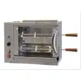 MULTIGRILL À GAZ - MOD. CGV2 - Structure portante en acier inox - 1 brûleur radiant avec soupape de sécurité - 2 + 1 épées inox - Embranchement 230V monophasé - Puissance thermique 3,5 KW - Dimensions : L 58,7 X P 31,5 X h 46,5 cm - Norme CE