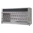 RÔTISSOIRE ELECTRIQUE - MOD. CHURRASCO/CM35E - Moteurs indépendants pour chaque épée - 5 Spade longueur 50 cm - 3 niveaux - Puissance 18,23 Kw - Branchement : Triphasé - Dimensions : L 164 x P 57 x h 90 cm - Norme CE