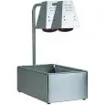 CUVE GN POUR ASSAISONNEMENT ET MAINTIEN DES FRITURES - MOD. BI4719D - Structure en acier inox - N. 2 lampes à rayons infrarouges - Puissance W 250 - VOLTAGE V230 50/60 Hz - DIM. 60 x  33 x h 68 cm