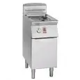 FRITEUSE À GAZ - LIGNE MELTING - MOD. FG7417MP - TÉCHNOLOGIE  "MELTING": CONTRÔLE ÉLECTRONIQUE  DE LA TEMPÉRATURE  PAR INTERMITTENCE PROGRAMMÉ ET GRADUELLE - ÉCHANGEURS EXTÉRIEURS À LA  CUVE  - N. 1 CUVE  LT. 17 D'HUILE - N. 1 COMPARTIMENT NEUTRE AVEC POR