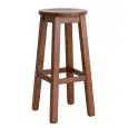 TABOURET DE PUB - MOD. SG 081 - STRUCTURE ET ASSISE EN BOIS DE HÊTRE TEINTÉ - POUR USAGE INTÉRIEUR - DIM. Cm L 35 x P 35 x H 77 - NORME CE