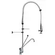 UNITÉ DE DOUCHE - MOD. DMFB40D20M - AVEC MÉLANGEUR MONOTROU - LEVIER CLINIQUE NOIR - ROBINET DE SERVICE INTÉGRÉ - HAUTEUR 70 cm