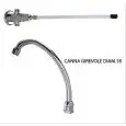 LAVABO POUR GENOUX ET ROBINET DE LAVAGE DES MAINS AVEC DISTRIBUTEUR - MOD. RCPGIN - TIGE DE CONTRÔLE EN PVC - TIGE RÉGLABLE AVEC BASE
