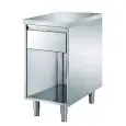 Table meuble inox - 1 tiroir - avec plan dessus cm 4 - inox 8/10