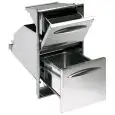 TRÉMIE À CAFÉ AVEC COLLECTION ACIER INOXYDABLE - Ligne ICE - Mod. IC TRBR 35/45 - Coins arrondis - Plateau étanche pour éliminer l’écoulement des résidus liquides - Conteneur amovible pour l’élimination des fonds - Trou de banc cm L 35/44 x 59/60 H (selon