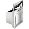 VIAVAI TRÉMIE À DÉCHETS EN ACIER INOXYDABLE (couvercle basculant) - Ligne ICE - Mod. IC TRR 70 VV - Conteneur intérieur amovible - Trou de table cm L 44 x 70 H