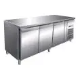 TABLE RÉFRIGÉRÉE EN ACIER INOX AISI 304 - POUR  PÂTISSERIE - VENTILÉ - Mod. G-PA3100TN - CAPACITÉ BRUTE 580 Lt - N. 3 PORTES - Température +2°/+8°C - Dim. 202x80x86 cm - Norme CE