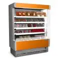 PRÉSENTOIR MURAL RÉFRIGÉRÉ - MOD. VULCANO 80 VERNICIATO C/P - POUR VIANDE PRÉEMBALLÉE - VENTILÉ - TEMPÉRATURE MINIMALE DE FONCTIONNEMENT °C 0/+2 - LIBRE-SERVICE - NON CANALISABLE - NORME CE