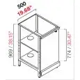 ARRIÈRE COMPTOIR DE BAR NEUTRE - SEMI OUVRÉ, IL NÉCESSITE DE PANNEAUX - MOD. RBL500ANTA - STRUCTURE EN MÉTAL  - N. 1 PORTE BATTANTE GRISE MÉLAMINÉ  - DISPONIBLE EN 3 PROFONDEURS: cm 40, 55, 63 - DIM Cm L 50 X H 96,9