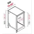 ARRIÈRE COMPTOIR DE BAR NEUTRE - SEMI OUVRÉ, IL NÉCESSITE DE PANNEAUX - MOD. RBL500LAVATAZZE - STRUCTURE EN MÉTAL  - POUR LAVE TASSE - DISPONIBLE EN 2 PROFONDEURS : cm 55, 63 - DIM Cm L 50 X H 96,9