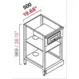 ARRIÈRE COMPTOIR DE BAR NEUTRE POUR MACHINE À CAFÉ - SEMI OUVRÉ, IL NÉCESSITE DE PANNEAUX - MOD. RBL500CASSCASSA/VG - STRUCTURE EN MÉTAL  - N. 1 TIROIR DE CAISSE - N. 1  ÉTAGÈRE GRIS MÉLAMINÉ  - DISPONIBLE EN 2 PROFONDEURS : cm 55, 63 - DIM Cm L 50 X H 96