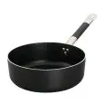 CASSEROLE BASSE EN ALUMINIUM ANTIADHÉSIVE À UN MANCHE - POUR PLAQUES À INDUCTION - ÉPAISSEUR 5 mm