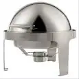 CHAFING DISH ROND EN INOX - CAPACITÉ 6 L - DIMENSIONS ø 515 x h 485 mm