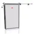 PORTE COULISSANTE POUR CHAMBRE FROIDE - Mod. FI 125 - Pour température négative jusqu'à -30° C - Épaisseur du panneau vantail: 125 mm - Glissement doux - Réalisation en PVC