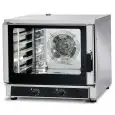 FOUR ÉLECTRIQUE À CONVECTION POUR GASTRONOMIE ET PÂTISSERIE - MOD. MID 5 MEC - AVEC VAPEUR DIRECT - ALIMENTATION TRIPHASÉ  400V/3/50Hz - PUISSANCE KW 6,45 - CAPACITÉ : 5 X (GN 1/1 ; 60X40) - DIMENSIONS  Cm L 84 X P 91 X h 75