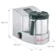 COUTEAU AVEC SYSTÈME DE CUISSON - Mod. HOTMIXPRO GASTRO X - Multifonction: mélangeur, coupe-feu, système de cuisson - Capacité du bol lt 2 - Température +24°/+190°C - Avec système de moteur pneumatique turbo - Puissance W 3300 - Dimensions cm L 32 x P 42 