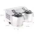 CUTTER COMBO - Mod. HOTMIXPRO COMBI - SYSTÈME DE CUISSON ET DE RÉFRIGÉRATION - Capacité du bol 2 x 2 lt - Température de cuisson +24°/+190°C - Température de refroidissement -24°C - Puissance L 2300 + 1750 - Dimensions cm L 61 x P 47 x 34h