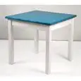 TABLE BICOLORE POUR BAR - MOD. 060 - STRUCTURE EN PIN MASSIF - 4 PIEDS - PLATEAU CARRÉ TEINT À L'ANILINE BICOLORE - POUR USAGE À L’INTÉRIEUR - VENDUE PAR LOTS DE 2 - NORME CE