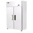ARMOIRE RÉFRIGÉRÉE / CONGÉLATEUR COMPACTE EN ACIER INOX - Mod. YBF9219GR - FROID VENTILÉ - CAPACITÉ 900 L - 2 PORTES - TEMPÉRATURE -17°/-22°C - Dim. L 120 x P 73 x h 195,5 cm - Norme CE