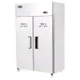 ARMOIRE RÉFRIGÉRÉE COMPACTE EN ACIER INOX - Mod. YBF9239GR - FROID VENTILÉ - CAPACITÉ 840 L - 2 PORTES - COMBINÉE TN + BT - TEMPÉRATURE -2°/+8°C / -22°/-17°C - Dim. L 120 x P 73 x h 195,5 cm - Norme CE