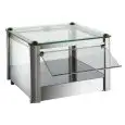 VITRINE,PRÉSENTOIR NEUTRE - Mod LC42O - N 1 PLAN D'ÉXPOSITION - PARTIES LATÉRALES ET FRONTALE EN VERRE TREMPÉ  - PORTES EN POLYCARBONATE - DIM cm L 37 x P 37 x h 24