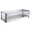 VITRINE,PRÉSENTOIR NEUTRE - MOD. LC92O - N. 1 PLAN D'ÉXPOSITION - PARTIES LATÉRALES ET FRONTALE EN VERRE TREMPÉ  - PORTES EN POLYCARBONATE - DIM. Cm L 87 x P 37 x h 24 - NORME CE