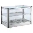VITRINE,PRÉSENTOIR NEUTRE - MOD. LC43O - N. 2 PLANS D'ÉXPOSITION - PARTIES LATÉRALES ET FRONTALE EN VERRE TREMPÉ - PORTES EN POLYCARBONATE - DIM. Cm L 57 x P 37 x h 30 - NORME CE