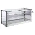VITRINE,PRÉSENTOIR NEUTRE - MOD. LC93O - N. 2 PLANS D'ÉXPOSITION  - PARTIES LATÉRALES ET FRONTALE EN VERRE TREMPÉ - PORTES EN POLYCARBONATE - DIM. Cm L 87 x P 37 x h 39 - NORME CE