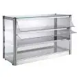 VITRINE,PRÉSENTOIR NEUTRE - MOD. LC94O - N. 3 PLANS D'ÉXPOSITION  - PARTIES LATÉRALES ET FRONTALE EN VERRE TREMPÉ  - PORTES EN POLYCARBONATE - DIM. Cm L 87 x P 37 x h 54 - NORME CE
