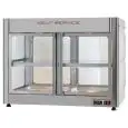 VITRINE CHAUFFÉE - MOD. TCR 2 - Ouverture porte des deux côtés - Rayon intermédiaire pour la présentation des produits - Puissance 1870 W - Alimentation 230 V - Dimensions : L 115,4 x P 71,3 x h 88,1 cm - Norme CE