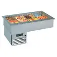CUVE D'EXPOSITION EMPOTRABLE RÉFRIGÉRÉE - MOD. ARMONIA VT (GN) - POUR GASTRONOMIE - POUR BACS GN - Temp. °C +4/+10 - VOLTAGE MONOPHASÉ V 230/1/50 Hz - RÉFRIGÉRATION VENTILÉE - GAZ RÉFRIGÉRANT R452a - DÉGIVRAGE AUTOMATIQUE PAR PAUSE