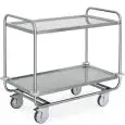 Chariot de service pour charges lourdes - Mod. 1400PI - Structure en acier inoxydable AISI 304 - plateaux boulonnés - 2 plateaux - plateau cm 100 x 50 - capacité 150 kg - Dimensions cm 109 x 59 x 95 h
