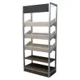 PRÉSENTOIR POUR PAIN EMBALLÉ - Mod. ESPOSITORE MURALE II. - N. 3 ÉTAGÈRES INCLINÉES + N. 2 ÉTAGÈRES - DIMENSIONS cm L 100 x P 60 x 214h