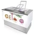 COMPTOIR À GLACES POZZETTI SANS RÉSERVE - MOD. FAST 8 - VENTILÉ - ALIMENTATION 230V/50Hz MONOPHASÉE - 8 POZZETTI - MOTEUR À BORD - DIM. L 130 x P 70 x h 100,2 cm
