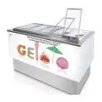 COMPTOIR À GLACES POZZETTI SANS RÉSERVE - MOD. FAST 10 - VENTILÉ - ALIMENTATION 230V/50Hz MONOPHASÉE - 10 POZZETTI - MOTEUR À BORD - DIM. L 150 x P 70 x h 100,2 cm