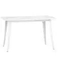 Table - couleur blanc - Structure en métal verni - Modèle 1418-CT120W-03