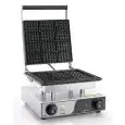 GAUFRIER SIMPLE - MOD. WM15 - EN ACIER INOX - FORME : 1 GAUFRE 27,5 x 24,5 cm - ALIMENTATION MONOPHASÉE 220-240V/1/50-60Hz - PUISSANCE 1500 W - DIM. L 34 x P 37 x h 24/58 cm - NORME CE