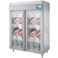 ARMOIRE D’AFFINAGE CONSERVATION ET MATURATION DE LA VIANDE - MOD. 141CTMAX PV - INDUSTRIE 4.0 - PANNEAU TACTILE - GESTION DE L'HUMIDITÉ - TEMPÉRATURE DE FONCTIONNEMENT -6°/+40°C - CAPACITÉ Kg 120 - 2 PORTES EN VERRE - DIM. Cm L 144 x P 80 x h 202 - NORME 