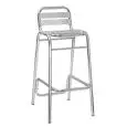 SELLES - MOD. ALL09 - STRUCTURE EN ALUMINIUM ANODISÉ ø 28 x 1,8 mm - LATTES EN ALUMINIUM - HAUTEUR D'ASSISE 80 cm - POUR USAGE EXTÉRIEUR - PACK DE N. 7 - DIM. cm L 40 x P 35 x h 100 - NORME CE