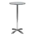 TABLEAU - MOD. MTA010 - BASE EN ALUMINIUM - PLATEAU EN ACIER INOXYDABLE ø cm 60 - POUR USAGE EXTÉRIEUR - DIM. cm ø 60 x h 106 - NORME CE