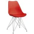 PRÉSIDENT - MOD. 1149 - STRUCTURE MÉTALLIQUE CHROMÉE - COQUE EN POLYPROPYLÈNE - COUSSIN ÉCO-CUIR - HAUTEUR D'ASSISE 45 CM - À USAGE INTERNE - DIM. cm L 48 x P 50 x h 82 - NORME CE