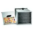 DÉSHYDRATEUR PROFESSIONNEL - MOD. FD3214/8 - STRUCTURE EN ACIER INOX - FLUX D'AIR CHAUD HORIZONTAL À TEMPÉRATURE CONSTANTE - 8 NIVEAUX - PUISSANCE 630 W - DIM. L 33 x P 53 x 31 h cm - NORME  CE